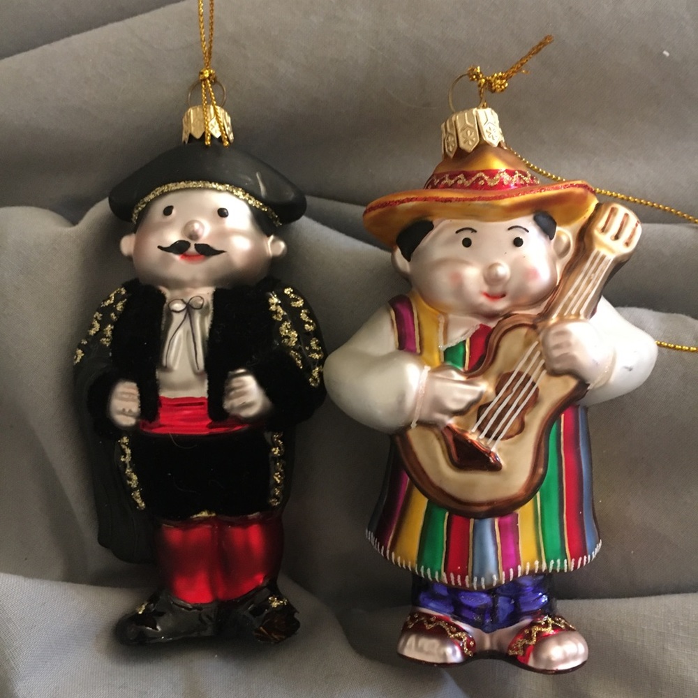 Matador & Mariachi Player Ornament Set